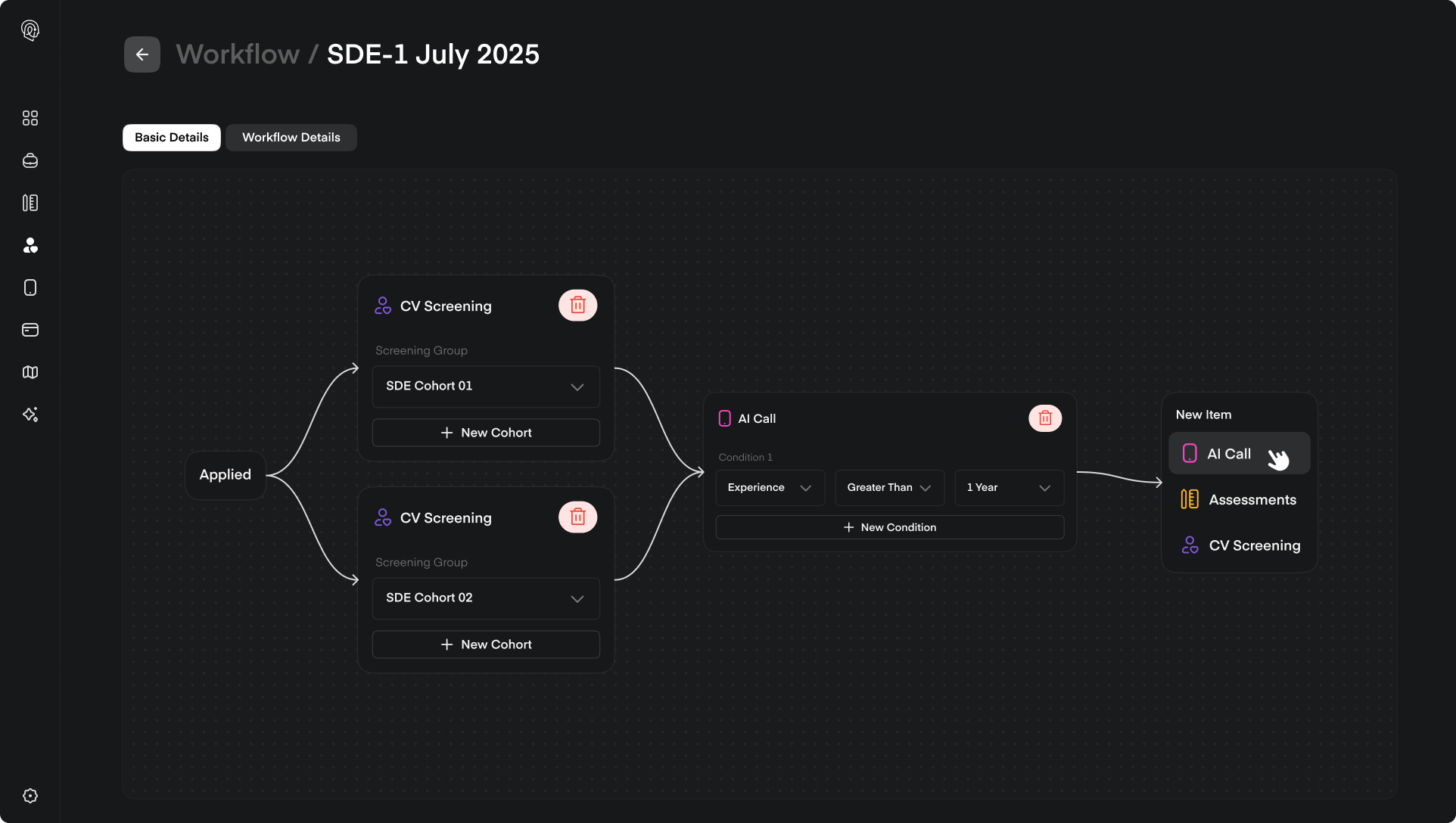 Create custom workflow to automate your hiring